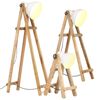 vidaXL Candeeiros de ch&atilde;o 3 pcs E27 mangueira maci&ccedil;a branco