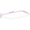 vidaXL Tampo de mesa retangular 60x50x3,8 cm mangueira &aacute;spera maci&ccedil;a