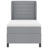 vidaXL Cama Box com colch&atilde;o Cinzento-claro 90 x 200 cm tecido