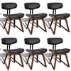 vidaXL Cadeiras de jantar 6 pcs madeira curvada e couro artificial