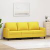 vidaXL Sof&aacute; de 3 lugares 180 cm tecido amarelo-claro
