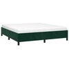 vidaXL Estrutura de cama sem colch&atilde;o 160x200 cm veludo verde-escuro