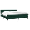 vidaXL Cama com molas/colch&atilde;o 180x220 cm veludo verde-escuro
