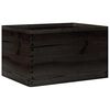 vidaXL Caixa madeira com pegas preta 40x30x23 cm pinho madeira maci&ccedil;a