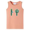 T-shirt de manga cava crian&ccedil;a laranja-claro 140