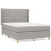 vidaXL Cama com molas/colch&atilde;o 140x200 cm tecido cinzento-claro