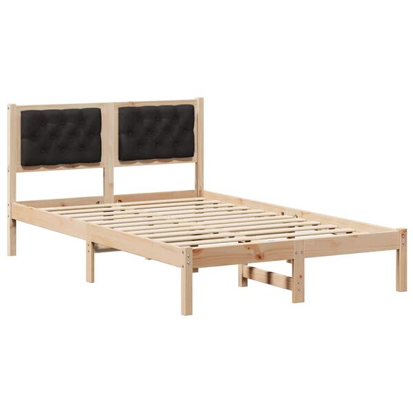 vidaXL Estrutura da Cama Preto 135 x 190 cm Madeira de Pinheiro S&oacute;lida
