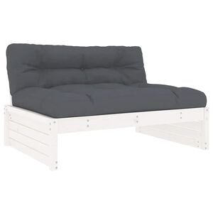 vidaXL Sof&aacute; de centro 120x80 cm madeira de pinho maci&ccedil;a branco