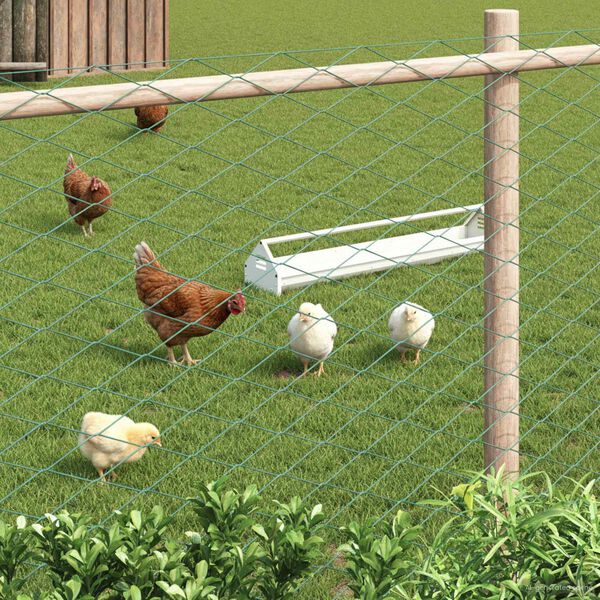 vidaXL Cerca de Malha Verde 2 x 20 m A&ccedil;o