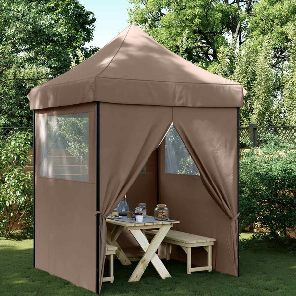 vidaXL Tenda de Festa Castanho 200 x 200 x 306 cm Tecido Oxford