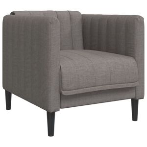 vidaXL Poltrona tecido cinzento-acastanhado