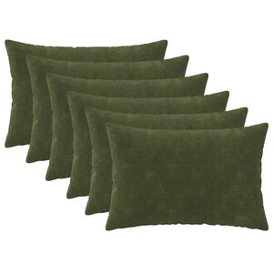 vidaXL Capa almofada 6 pcs HEERLEN Verde 30 x 50 cm