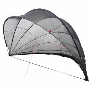 vidaXL C&uacute;pula de Piscina 592 x 590 x 275 cm Preto