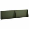 vidaXL Muro de Conten&ccedil;&atilde;o 2 unid. 80 x 12 x 50 cm A&ccedil;o Verde-Azeitona