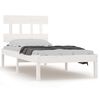 vidaXL Estrutura de cama solteiro 90x190 cm madeira maci&ccedil;a branco
