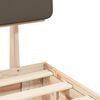 vidaXL Estrutura de Cama com Cabeceira Estofada Cinzento-acastanhado