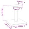 vidaXL Poste arranhador para gatos com plataforma 38 cm cinzento-claro