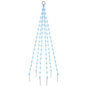 vidaXL &Aacute;rvore de Natal mastro de bandeira 108 LEDs 180cm azul