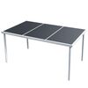 vidaXL Mesa de jardim 150x90x74 cm preto a&ccedil;o