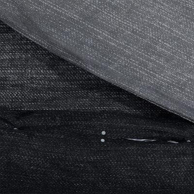 vidaXL Conjunto de capa de edredão 260x220 cm algodão cinza-escuro