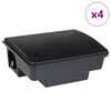 vidaXL Armadilhas para ratos 4 pcs preto 23x19x9,5 cm