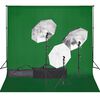 vidaXL Kit de est&uacute;dio fotogr&aacute;fico com conjunto de ilumina&ccedil;&atilde;o e fundo