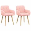 vidaXL Cadeiras de Jantar 2 unid. Boucl&eacute; Rosa 59 x 57 x 85 cm