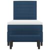 vidaXL Cama Box com colch&atilde;o com cabeceira Azul 90 x 190 cm tecido