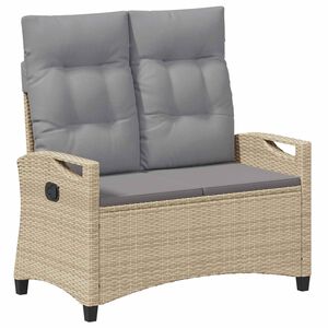 vidaXL Banco de jardim Bege e Cinza Claro 105 x 60 x 112 cm