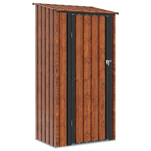 vidaXL Abrigos de jardim Castanho 103 x 74 x 200 cm Metal