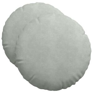 vidaXL Almofadas de Assento 2 pcs Cinzento-claro &Oslash; 40 x 13 cm Veludo