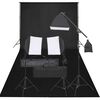 vidaXL Kit de est&uacute;dio fotogr&aacute;fico com conjunto de ilumina&ccedil;&atilde;o e fundo