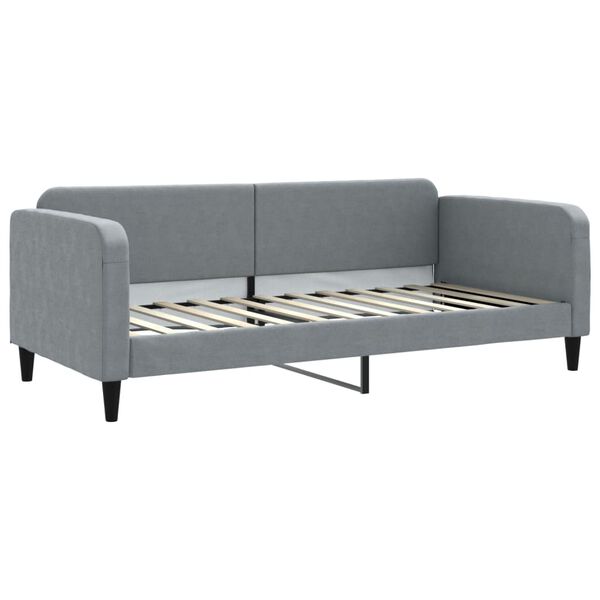 vidaXL Sof&aacute;-cama 90x200 cm tecido cinzento-claro