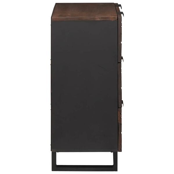 vidaXL Buffet Castanho 60 x 33.5 x 75 cm Madeira de mangueira maci&ccedil;a
