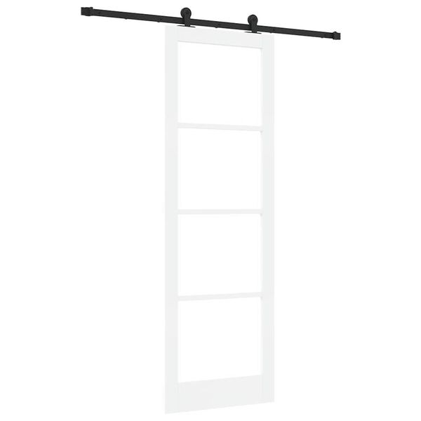 vidaXL Porta Deslizante ORKDAL Branco e Preto 78 x 232 cm