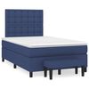 vidaXL Cama boxspring com colch&atilde;o 120x190 cm tecido azul