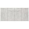 vidaXL Aparador 160x36x75 cm contraplacado cinzento cimento