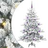 vidaXL &Aacute;rvore de Natal Articulada Artificial Verde e branco 150 cm PVC