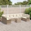 vidaXL Conjunto de Sof&aacute; de Jardim 11 pcs Castanho Rattan Sint&eacute;tico