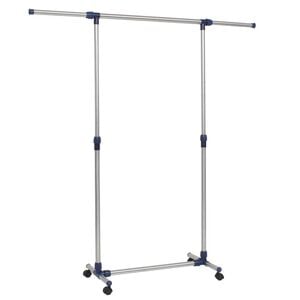 vidaXL Suporte roupas ajust&aacute;vel a&ccedil;o inoxid&aacute;vel 165x44x150 cm prateado