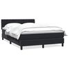 vidaXL Cama com molas/colch&atilde;o 160x210 cm veludo preto