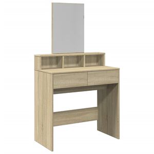 vidaXL Toucador com espelho 80x41x144,5 cm carvalho sonoma