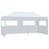 vidaXL Tenda festa pop-up dobr&aacute;vel c/ paredes laterais 3x6m a&ccedil;o branco