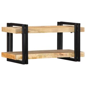 vidaXL Prateleira 70x33x35 cm manga de madeira &aacute;spera maci&ccedil;a