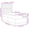 vidaXL Cama Box com colch&atilde;o Cinza Escuro 80 x 200 cm Veludo