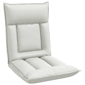 vidaXL Cadeira de ch&atilde;o ajust&aacute;vel Branco Couro Sint&eacute;tico