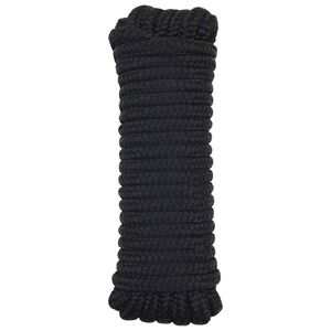 vidaXL Corda de Barco 10 mm 6 m Preto Poli&eacute;ster