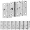vidaXL Dobradi&ccedil;a 12 unid. 54 x 34 x 5 mm Prateado A&ccedil;o