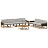 vidaXL Conjunto de Sof&aacute;s para Exterior 8 pcs Natural e Cinzento-Claro