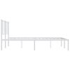 vidaXL Estrutura de cama com cabeceira 183x213 cm metal branco
